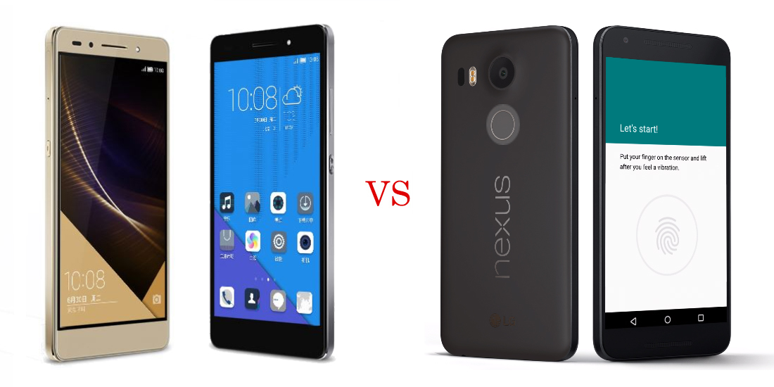 Huawei Honor 7 versus Nexus 5X 6